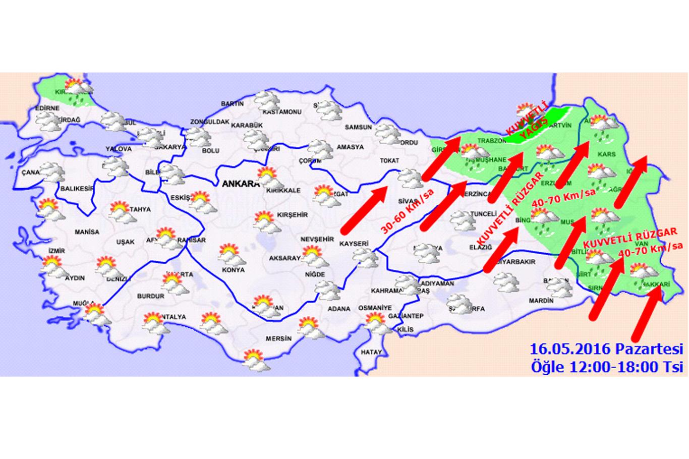 Türkiye genelinde hava durumu Türkiye genelinde hava durumu
